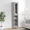 Image de vidaXL Highboard Gris Sonoma 34,5x34x180 cm Mat ©riau d ©riv © du bois