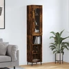 Image de vidaXL Highboard chêne fumé 34,5x34x180 cm bois composite