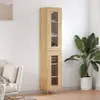 Image de vidaXL Highboard chêne Sonoma 34,5x34x180 cm Matériau dérivé du bois