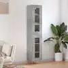 Image de vidaXL Highboard gris béton 34,5x34x180 cm Bois composite