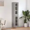 Image de vidaXL Highboard Gris Sonoma 34,5x34x180 cm Matériau dérivé du bois