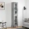 Image de vidaXL Highboard gris béton 34,5x34x180 cm Bois composite