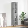 Image de vidaXL Highboard gris béton 34,5x34x180 cm Bois composite