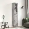 Image de vidaXL Highboard gris béton 34,5x34x180 cm Bois composite