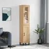 Image de vidaXL Highboard chêne Sonoma 34,5x34x180 cm Matériau dérivé du bois