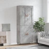 Image de vidaXL Highboard gris béton 69,5x34x180 cm Bois composite