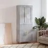 Image de vidaXL Highboard gris béton 69,5x34x180 cm Bois composite