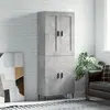 Image de vidaXL Highboard gris béton 69,5x34x180 cm Bois composite