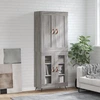 Image de vidaXL Highboard Gris Sonoma 69,5x34x180 cm Matériau dérivé du bois