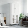 Image de vidaXL Highboard blanc 69,5x34x180 cm Bois composite