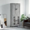 Image de vidaXL Highboard gris béton 69,5x34x180 cm Bois composite