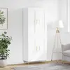 Image de vidaXL Highboard blanc 69,5x34x180 cm Bois composite
