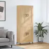 Image de vidaXL Highboard chêne Sonoma 69,5x34x180 cm Matériau dérivé du bois