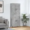 Image de vidaXL Highboard gris béton 69,5x34x180 cm Bois composite