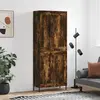 Image de vidaXL Highboard chêne fumé 69,5x34x180 cm bois composite