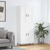 Image de vidaXL Highboard blanc 69,5x34x180 cm Bois composite