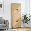 Image de vidaXL Highboard chêne Sonoma 69,5x34x180 cm Matériau dérivé du bois