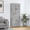 Image de vidaXL Highboard gris béton 69,5x34x180 cm Bois composite