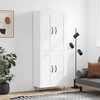 Image de vidaXL Highboard blanc 69,5x34x180 cm Bois composite