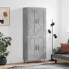 Image de vidaXL Highboard gris béton 69,5x34x180 cm Bois composite