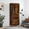 Image de vidaXL Highboard chêne fumé 69,5x34x180 cm bois composite
