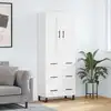 Image de vidaXL Highboard blanc 69,5x34x180 cm Bois composite