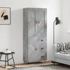 Image de vidaXL Highboard gris béton 69,5x34x180 cm Bois composite