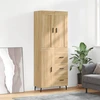 Image de vidaXL Highboard chêne Sonoma 69,5x34x180 cm Matériau dérivé du bois
