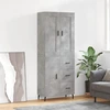 Image de vidaXL Highboard gris béton 69,5x34x180 cm Bois composite