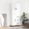 Image de vidaXL Highboard blanc 69,5x34x180 cm Bois composite