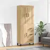 Image de vidaXL Highboard chêne Sonoma 69,5x34x180 cm Matériau dérivé du bois