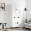 Image de vidaXL Highboard blanc 69,5x34x180 cm Bois composite