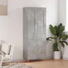 Image de vidaXL Highboard gris béton 69,5x34x180 cm Bois composite