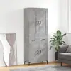 Image de vidaXL Highboard gris béton 69,5x34x180 cm Bois composite