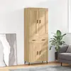 Image de vidaXL Highboard chêne Sonoma 69,5x34x180 cm Matériau dérivé du bois