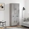 Image de vidaXL Highboard Gris Sonoma 69,5x34x180 cm Matériau dérivé du bois