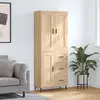 Image de vidaXL Highboard chêne Sonoma 69,5x34x180 cm Matériau dérivé du bois