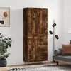 Image de vidaXL Highboard chêne fumé 69,5x34x180 cm bois composite