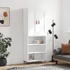 Image de vidaXL Highboard blanc 69,5x34x180 cm Bois composite