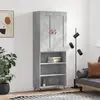 Image de vidaXL Highboard gris béton 69,5x34x180 cm Bois composite