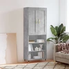 Image de vidaXL Highboard gris béton 69,5x34x180 cm Bois composite