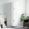 Image de vidaXL Highboard blanc brillant 34,5x34x180 cm Bois composite