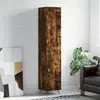 Image de vidaXL Highboard chêne fumé 34,5x34x180 cm bois composite