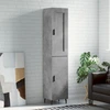 Image de vidaXL Highboard gris béton 34,5x34x180 cm Bois composite