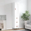 Image de vidaXL Highboard blanc 34,5x34x180 cm Bois composite
