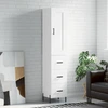 Image de vidaXL Highboard blanc 34,5x34x180 cm Bois composite