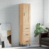 Image de vidaXL Highboard chêne Sonoma 34,5x34x180 cm Matériau dérivé du bois