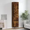 Image de vidaXL Highboard chêne fumé 34,5x34x180 cm bois composite