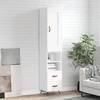 Image de vidaXL Highboard blanc 34,5x34x180 cm Bois composite