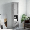 Image de vidaXL Highboard gris béton 34,5x34x180 cm Bois composite